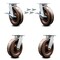 Service Caster 8 Inch Kingpinless High Temp Phenolic Wheel Caster Swivel Locks 2 Brakes, 4PK SCC-KP30S820-PHRHT-SLB-BSL-2-BSL-2 - alternate 1